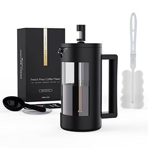 French Press Coffee Maker, Camping Plastic Glass French Coffee Press, Medium Size Tea And Frothed Milk Press,100 Percent BPA Free Prensa Francesa, Rust-Free And Dishwasher Safe,12 Oz &amp; 21 Oz - OniVibe