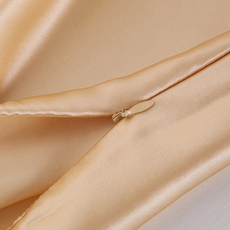 Pillowcase Satin Solid Color Simulation Silk Single Pillowcase Ice Silk Pillowcase - OniVibe