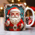 Christmas Theme Ceramic Mug – 3D Santa Claus Coffee Cup for Festive Cheer - OniVibe