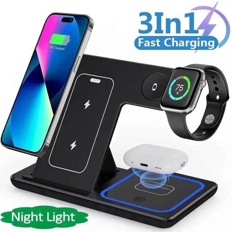 3 in 1 Fast Wireless Charger – Convenient Charging for All Your Devices - OniVibe