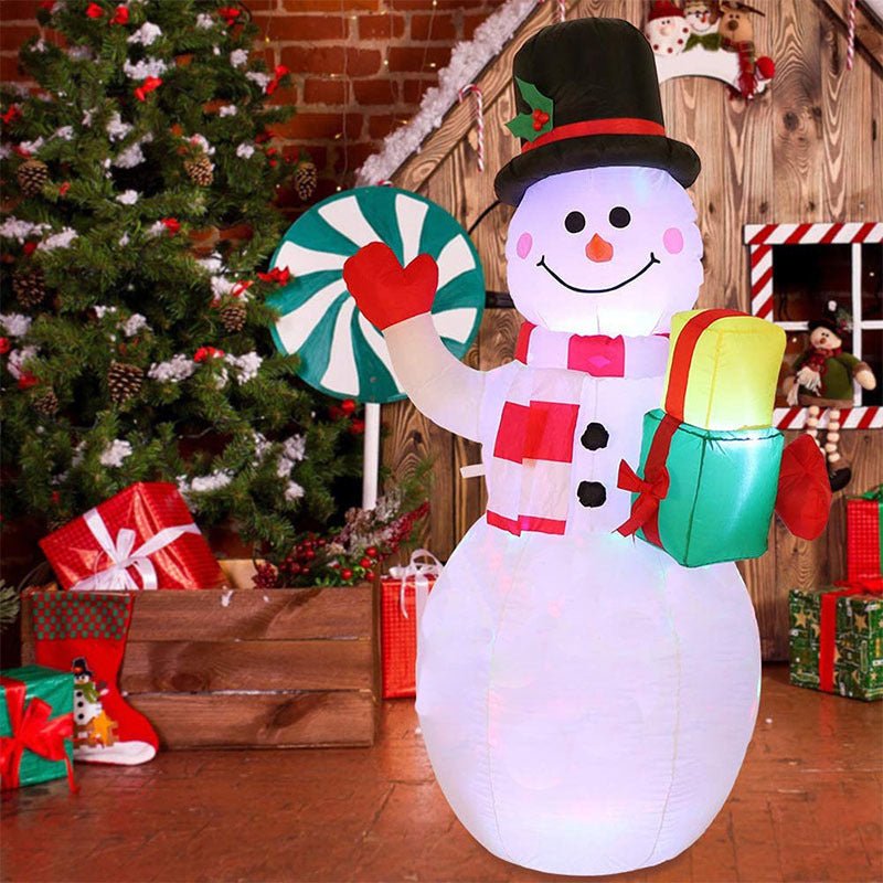 Christmas LED Lights Glowing Santa Tree Snowman Inflatable Doll – Perfect Outdoor Yard &amp; Garden Decor - OniVibe