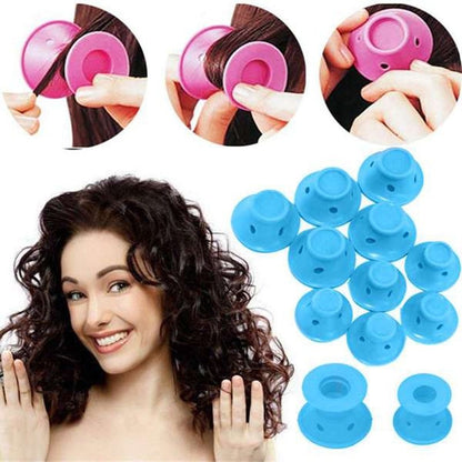 Soft Rubber Magic Hair Care Rollers Silicone Hair Curlers No Heat Hair Styling Tool - OniVibe