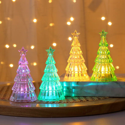 Christmas Decoration Light - Emitting Christmas Tree Crystal Night Lamp – Festive &amp; Cozy - OniVibe