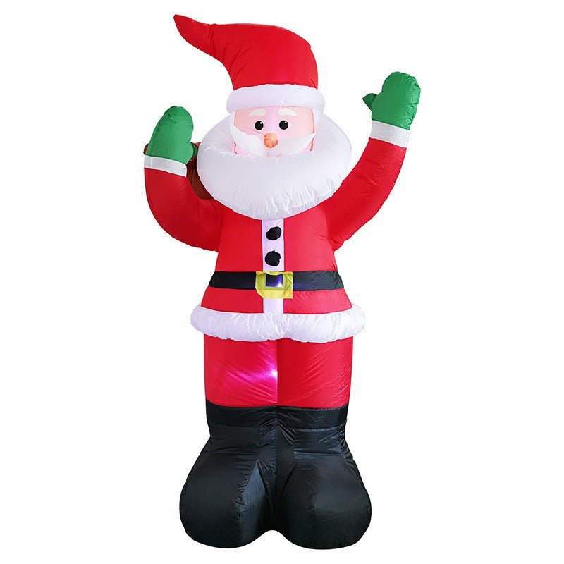 Christmas LED Lights Glowing Santa Tree Snowman Inflatable Doll – Perfect Outdoor Yard &amp; Garden Decor - OniVibe