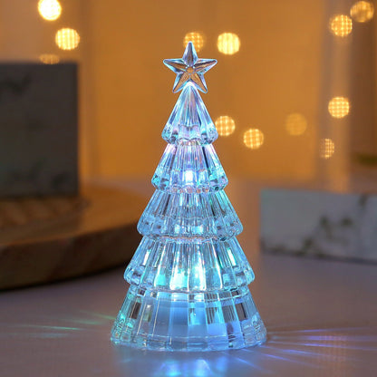 Christmas Decoration Light - Emitting Christmas Tree Crystal Night Lamp – Festive &amp; Cozy - OniVibe