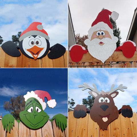 Christmas Themed Fence Garden Top Decoration