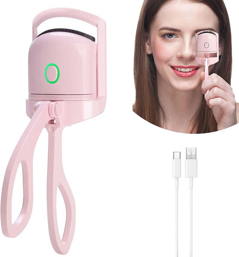 Eyelash Curler Portable Electric Heated Comb Eye Lash Long Lasting Eyelashes Curls Thermal Eyelash Curler Makeup Tools Heated Eyelash Curlers,Rechargeable Electric Eyelash Curler,Handheld Eyelash Heat - OniVibe