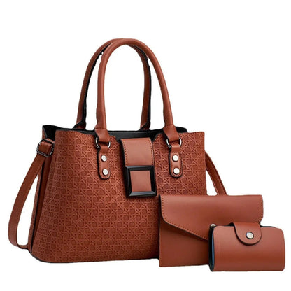 Three - piece Textured Large Capacity Women&