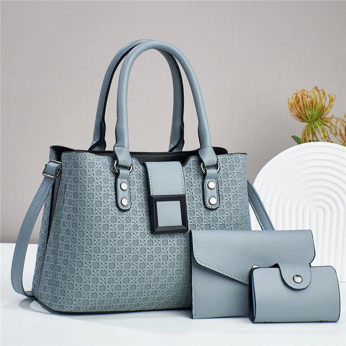 Three - piece Textured Large Capacity Women&